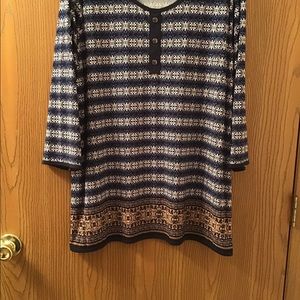 Pretty blue/ multi tunic from CJBanks size 1x